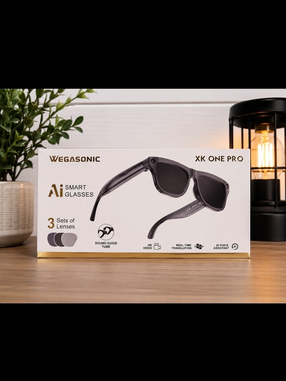 Smart AI Glasses w/ HD Video, Calls, Music, Voice Assistant & Translation